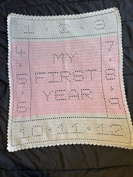 Preorder - 'My First Year' Baby Blanket